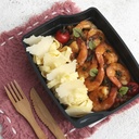 Tagliatelle aux scampi et légumes