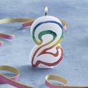 [002038*] Number 2 birthday candle