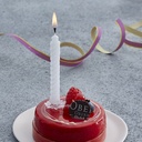 [002035*] White candle with holder