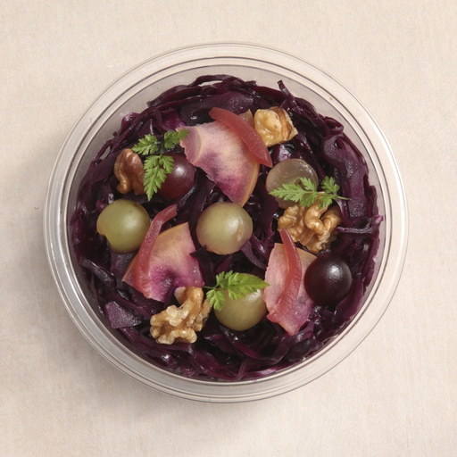 [000100*] Small red cabbage salad, quinoa and peanuts