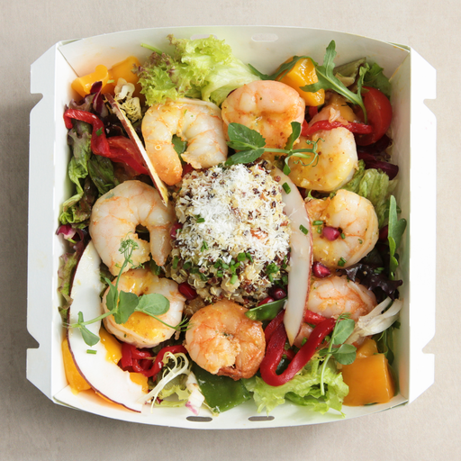 [006883*] Grande salade scampi aux saveurs exotiques