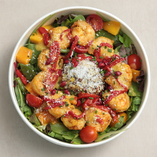 [006883*] Scampi salad with exotic flavors