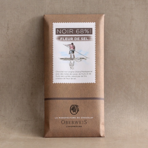 [007099*] Tablette 90g chocolat noir 68% et fleur de sel