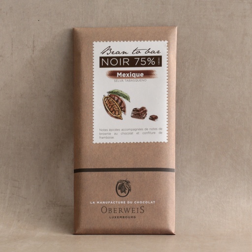 [007432*] Tablette 90g chocolat noir Mexique 75%