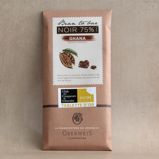 [010236*] Dark chocolate 75% bar from Ghana - 90 g