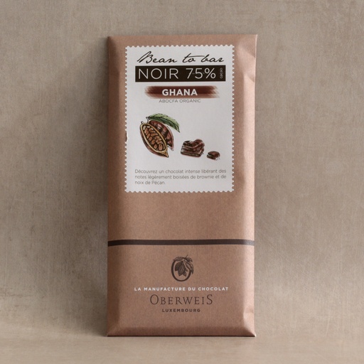 [010236*] Tablette 90g chocolat noir Bean to Bar Ghana 75%