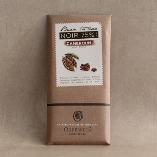 [010425*] Dark chocolate bar from Cameroon 75% - 90 g