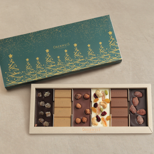 [010472*] Weihnachts - Gourmet - Schachtel mit 6 Schokoladentafeln