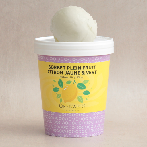 [010579*] Lemon and lime full fruit sorbet 1/2 L
