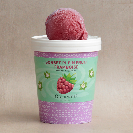 [010581*] Full fruit raspberry sorbet 1/2 L