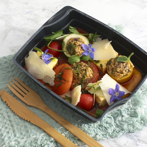 [011466*] Vegetables stuffed with millet