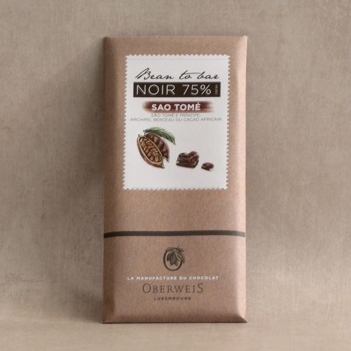 [011508*] Dark chocolate bar origin Sao Tomé  75% - 90g