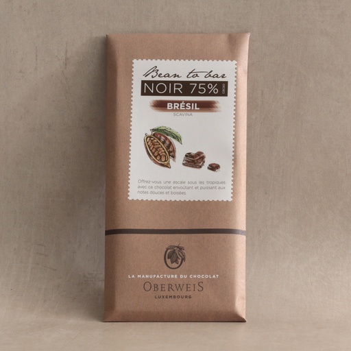 [011509*] Tablette 90g chocolat noir Bean to Bar Brésil 75%