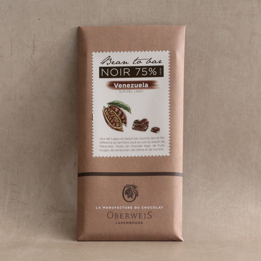 [012080*] Tablette 90g chocolat noir Bean to bar Venezuela 75%