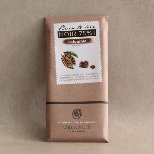 [012081*] Tablette 90g chocolat noir Colombie 75%