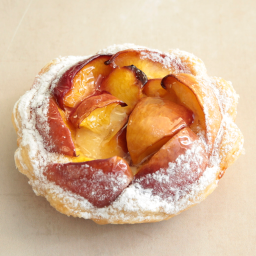 [012411*] Peach puff pastry tartlet