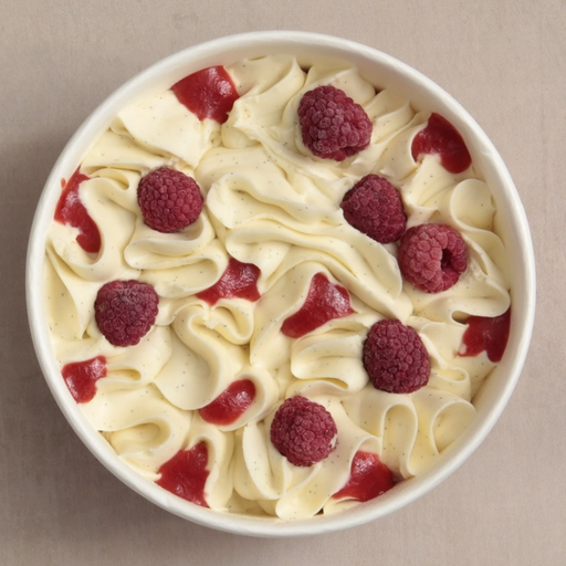 [012414*] Vanilla-Raspberry Vacherin ice cream delight