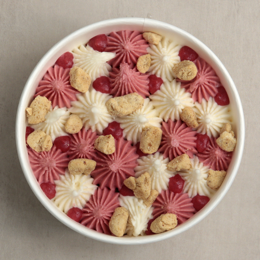 [014163*] Coconut strawberry ice cream delight