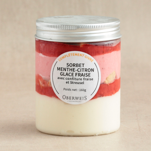 [014209*] Mint-lemon and strawberry ice cream cup