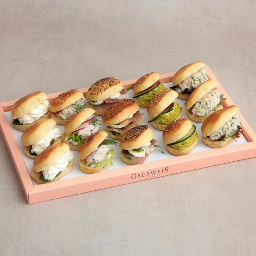 [014218*] Tablett mit belegten Mini-Sandwiches 