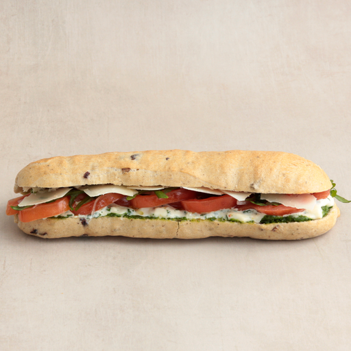 [014401*] Ciabatta-Brötchen mit Oliven, Tomaten und Mozzarella