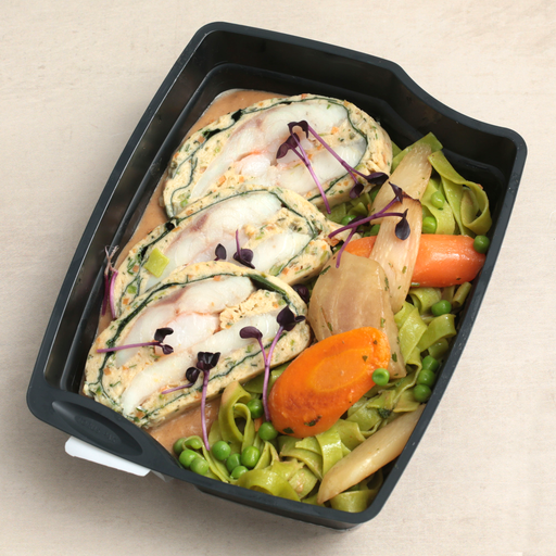 [014428*] Gefüllter Seebarsch, saisonales Gemüse