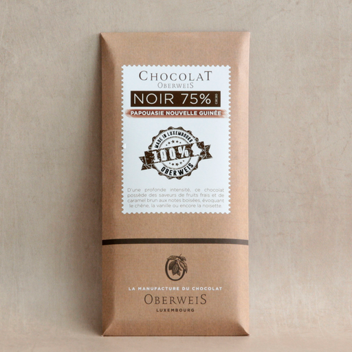 [014475*] Tablette 90g chocolat noir Papouasie Nouvelle Guinée 75%