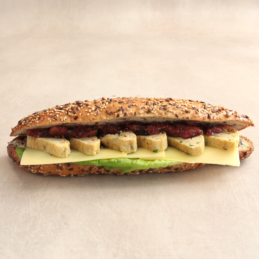 [014662*] Mehrkornbrot, Omelett und Pilze 