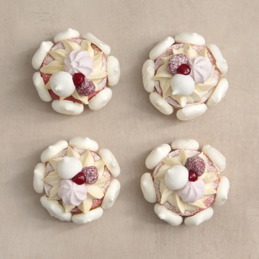 Tartelettes glacées Vacherin vanille-fraise