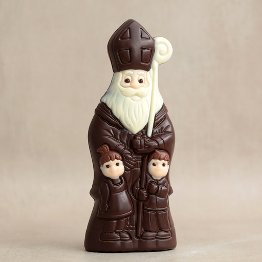 [003162*] Saint Nicolas made of dark chocolate - medium