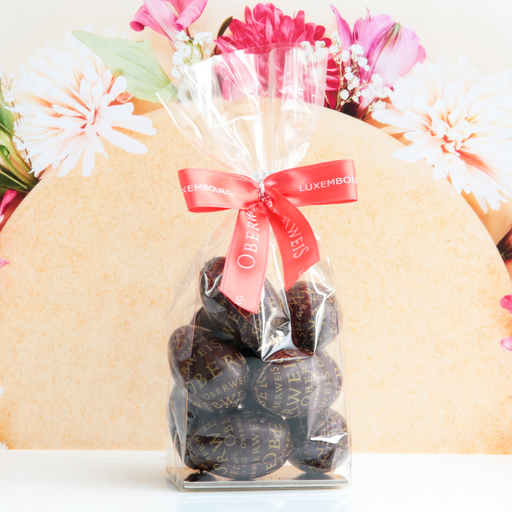 [003896*] Dark chocolate eggs filled with praline
