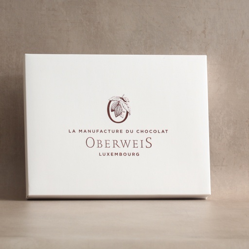 [000237*] Box mit einer Auswahl von 40 Zartbitterschokoladentäfelchen 